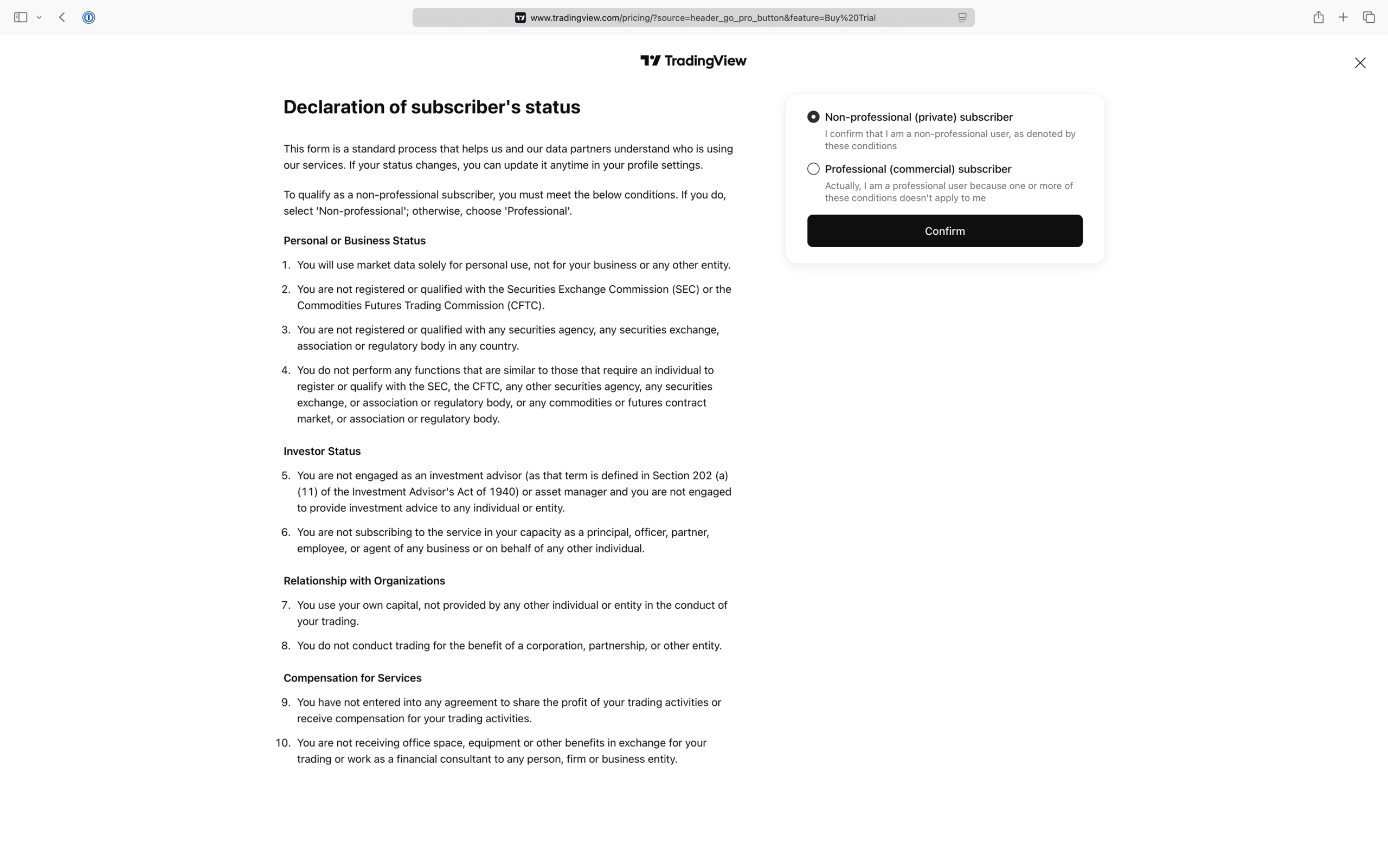TV DECLARATION